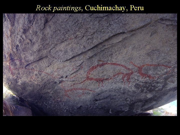 Rock paintings, Cuchimachay, Peru 