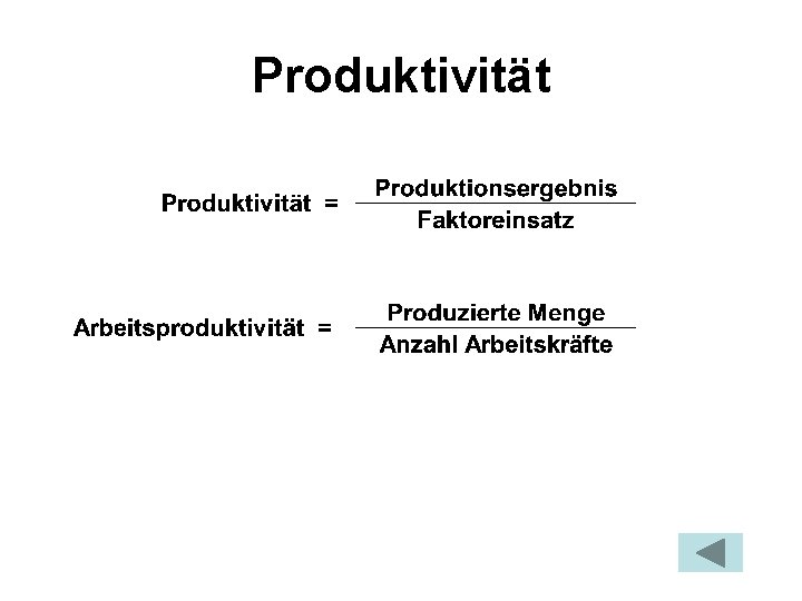 Produktivität 