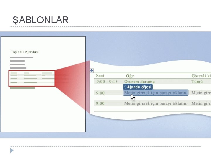 ŞABLONLAR ŞABLONLAR
