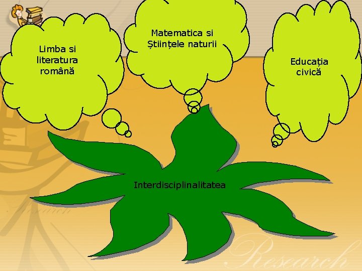 Limba si literatura română Matematica si Științele naturii Educația civică Interdisciplinalitatea 