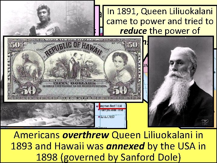 From 1820 1890, In 1891, Queen Liliuokalani U. S. to. Imperialism: HAWAII Americans moved