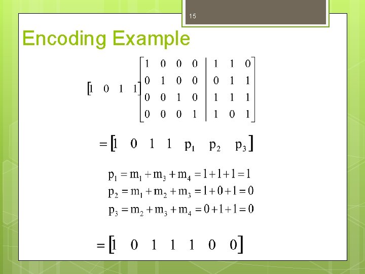 15 Encoding Example 