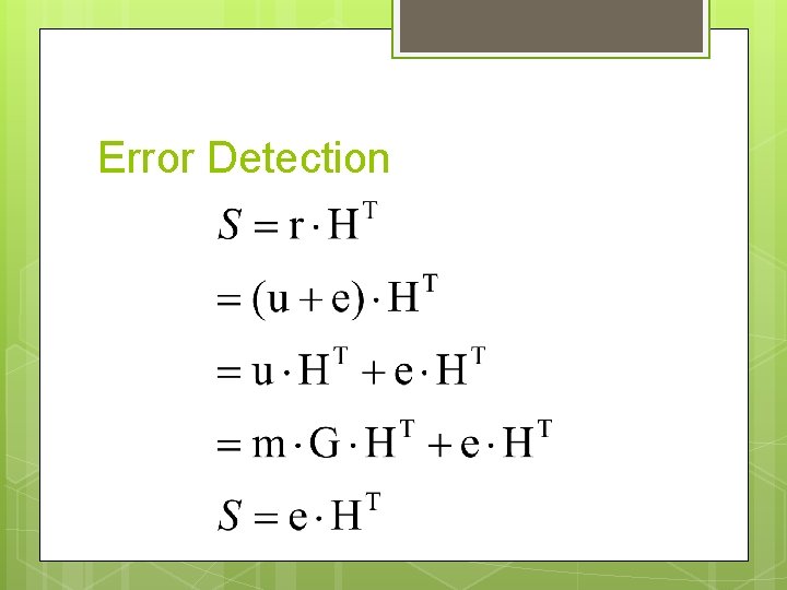 Error Detection 