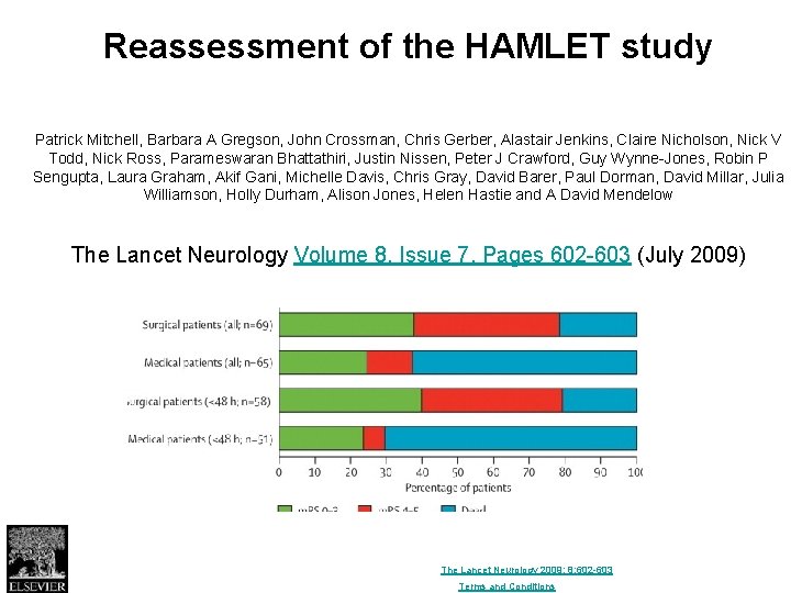 Figure 2 Reassessment of the HAMLET study Patrick Mitchell, Barbara A Gregson, John Crossman,