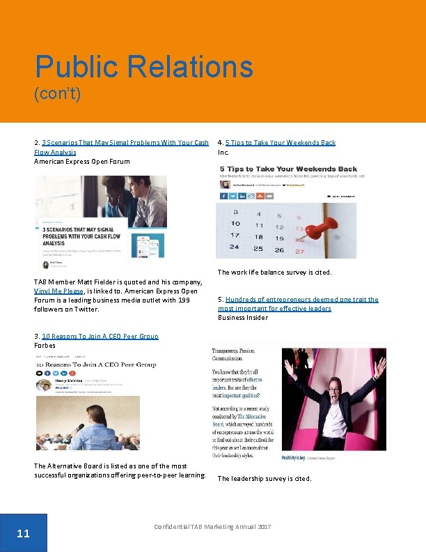 Public Relations (con’t) 2. 3 Scenarios That May Signal Problems With Your Cash 4.