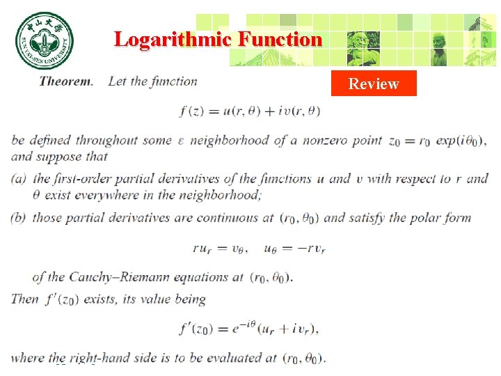 Logarithmic Function Review Wei-Shi Zheng wszheng@ieee. org 11/25/2020, Page 18 