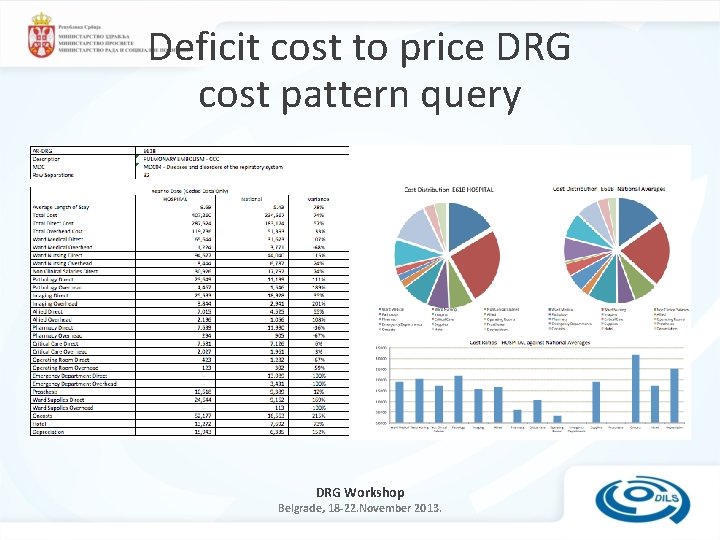 Deficit cost to price DRG cost pattern query DRG Workshop Belgrade, 18 -22. November