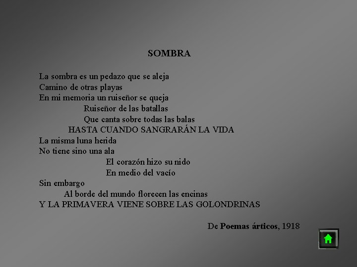 SOMBRA La sombra es un pedazo que se aleja Camino de otras playas En