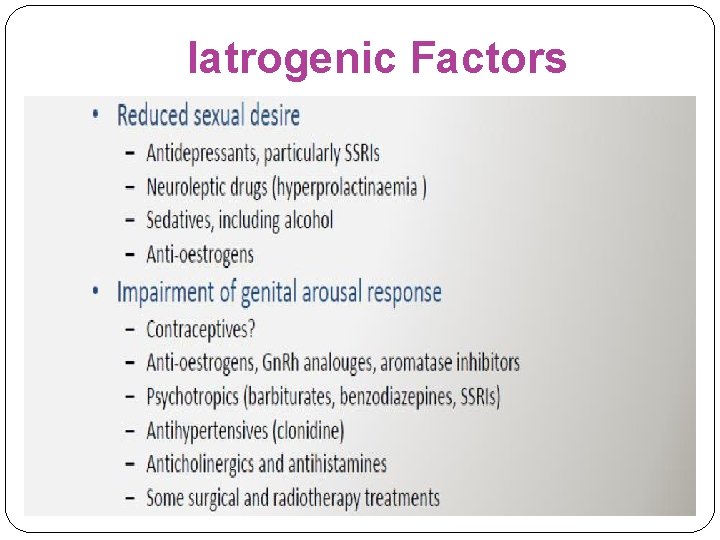Iatrogenic Factors 