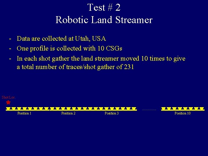 Test # 2 Robotic Land Streamer - Data are collected at Utah, USA -