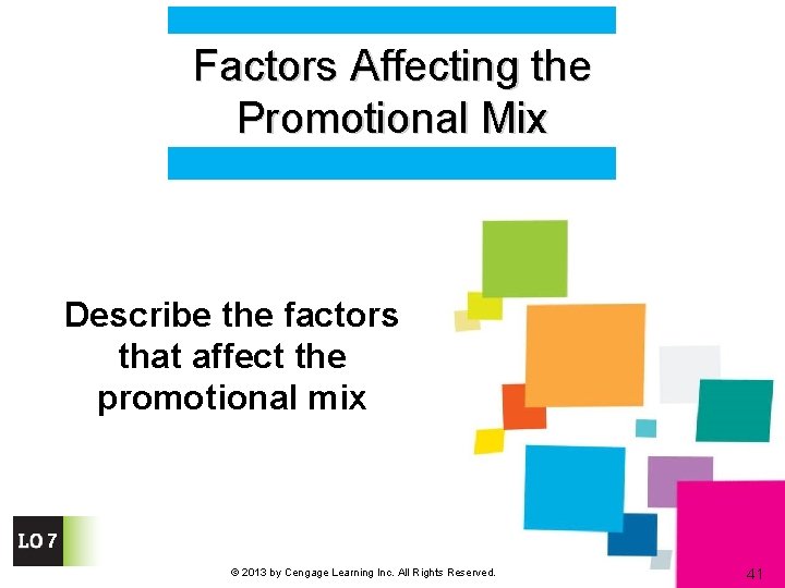 Factors Affecting the Promotional Mix Describe the factors that affect the promotional mix 7