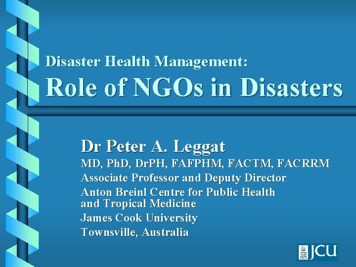 Disaster Health Management Role of NGOs in Disasters