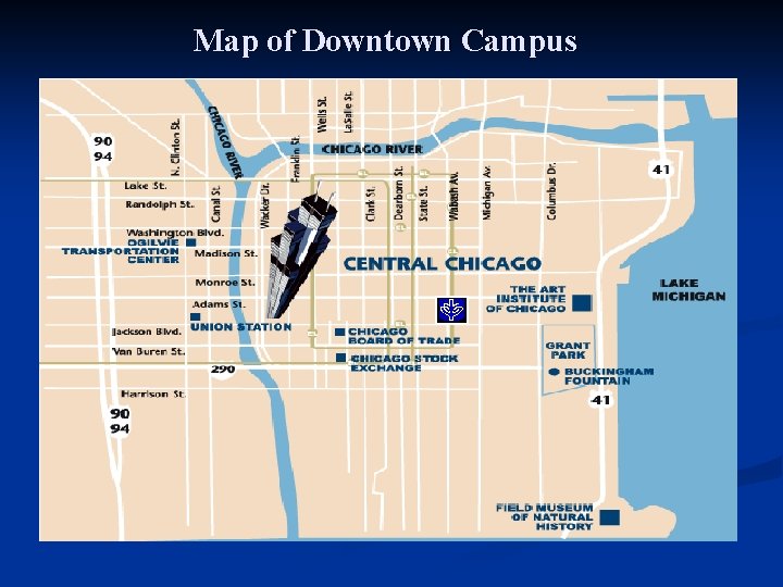 Map of Downtown Campus 