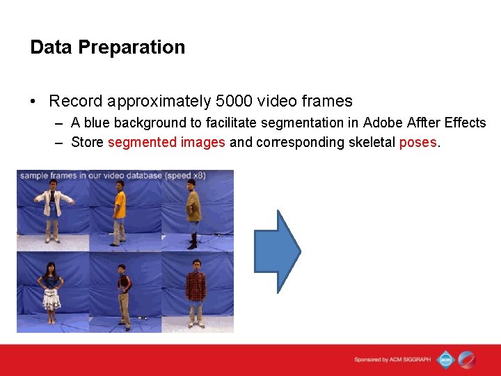 Data Preparation • Record approximately 5000 video frames – A blue background to facilitate