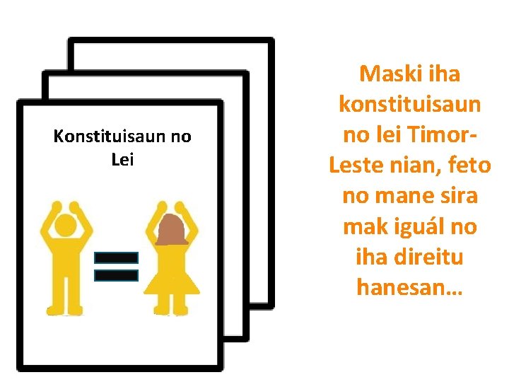 Konstituisaun no Lei Maski iha konstituisaun no lei Timor. Leste nian, feto no mane