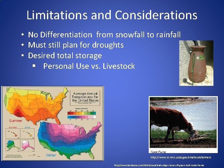 Limitations and Considerations • No Differentiation from snowfall to rainfall • Must still plan