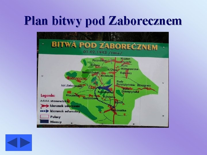 Plan bitwy pod Zaborecznem 