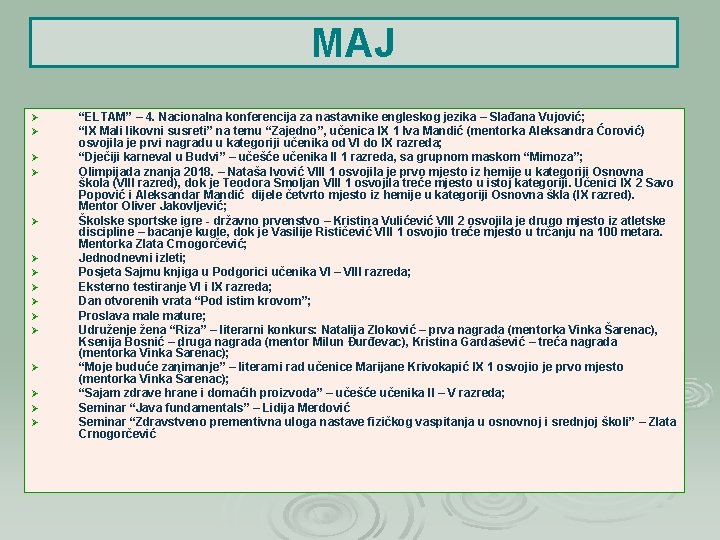 MAJ Ø Ø Ø Ø “ELTAM” – 4. Nacionalna konferencija za nastavnike engleskog jezika