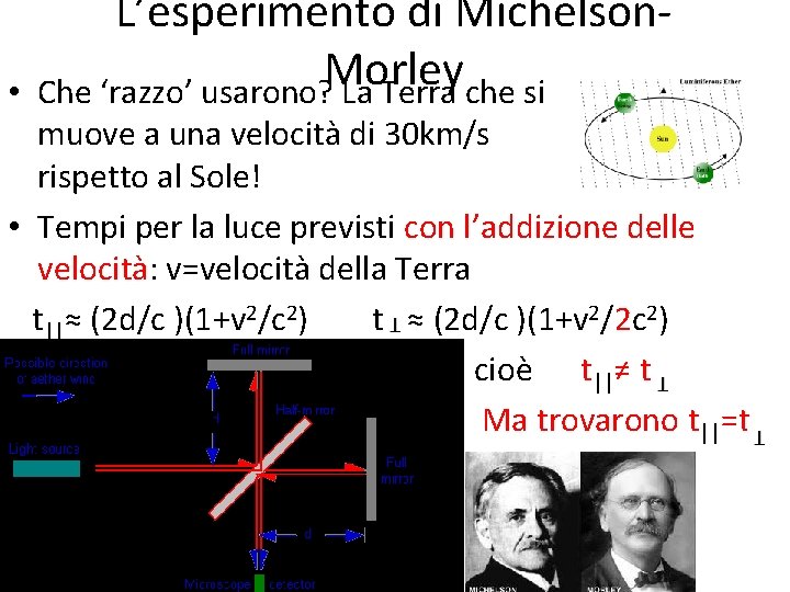  • L’esperimento di Michelson. Morley Che ‘razzo’ usarono? La Terra che si muove