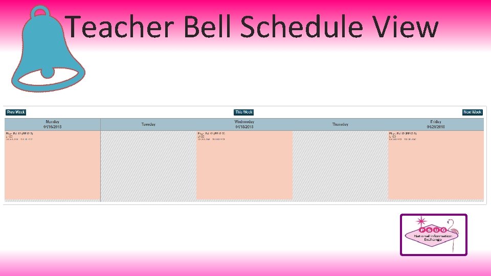 Teacher Bell Schedule View 