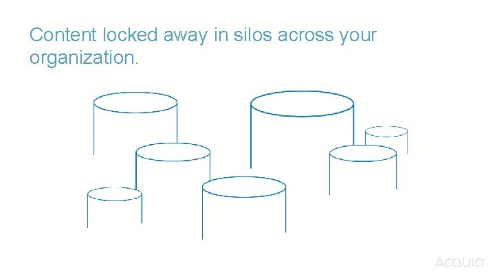 Content locked away in silos across your organization. 