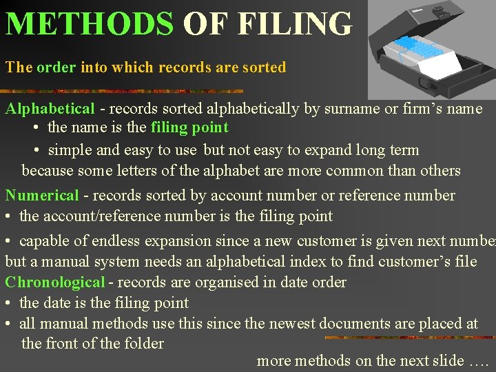 ADMINISTRATION REVISION BLOCK 5 STORAGE OF INFORMATION STORAGE