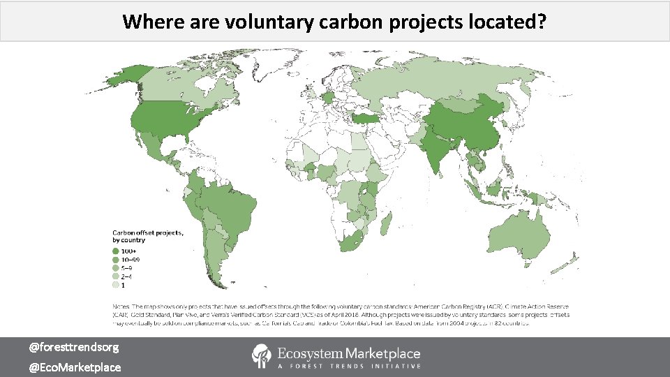 Where are voluntary carbon projects located? @foresttrendsorg @Eco. Marketplace 