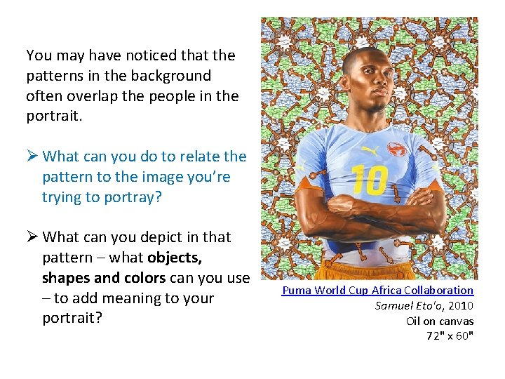 You may have noticed that the patterns in the background often overlap the people