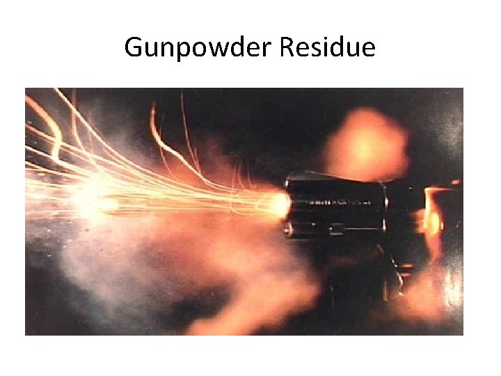 Gunpowder Residue 