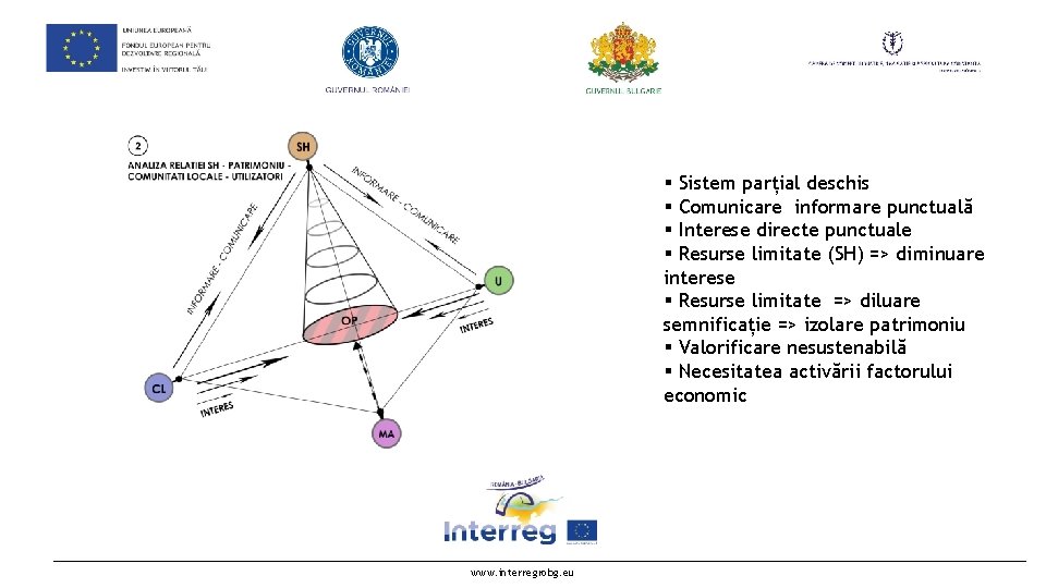 § Sistem parțial deschis § Comunicare informare punctuală § Interese directe punctuale § Resurse