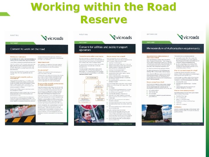 Working within the Road Reserve 
