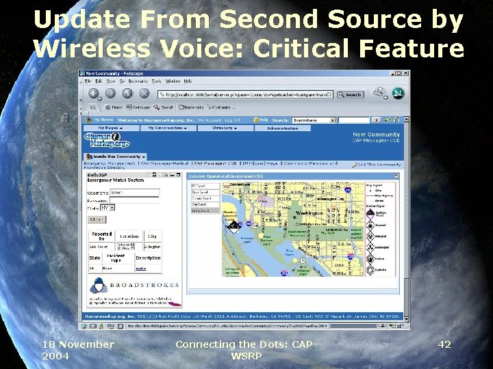 Update From Second Source by Wireless Voice: Critical Feature 18 November 2004 Connecting the