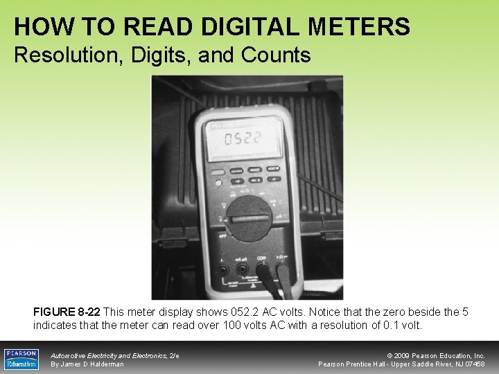 HOW TO READ DIGITAL METERS Resolution, Digits, and Counts FIGURE 8 -22 This meter