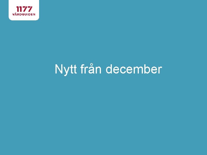  Nytt från december 