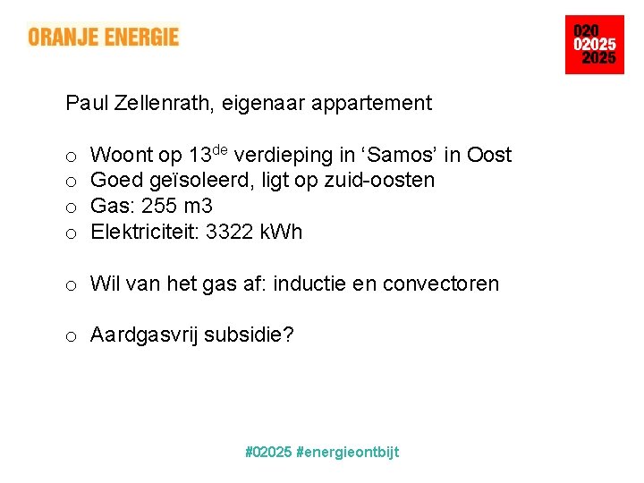Paul Zellenrath, eigenaar appartement o Woont op 13 de verdieping in ‘Samos’ in Oost