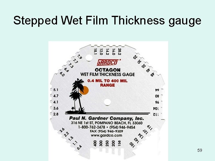 Stepped Wet Film Thickness gauge 59 