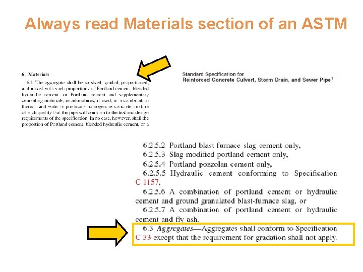 Always read Materials section of an ASTM 