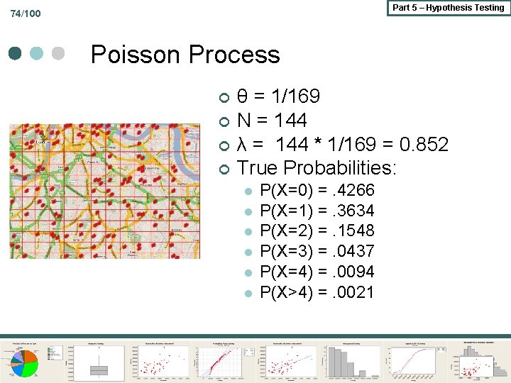 Part 5 – Hypothesis Testing 74/100 Poisson Process ¢ ¢ θ = 1/169 N