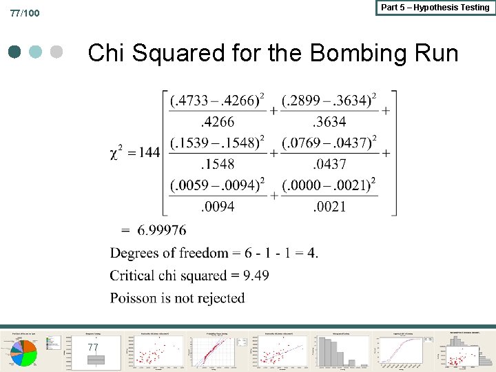 Part 5 – Hypothesis Testing 77/100 Chi Squared for the Bombing Run 77 