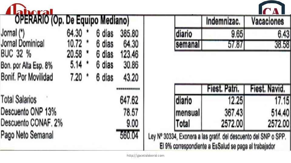 http: //gacetalaboral. com 