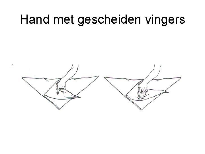 Hand met gescheiden vingers 