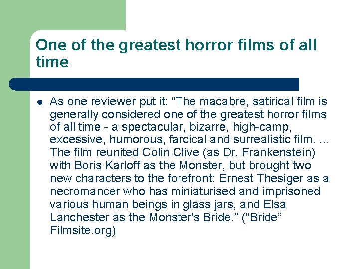 One of the greatest horror films of all time l As one reviewer put