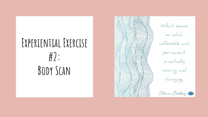 Experiential Exercise #2: Body Scan 