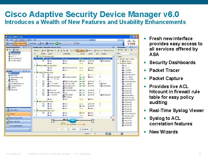 Cisco Adaptive Security Device Manager v 6. 0 Introduces a Wealth of New Features