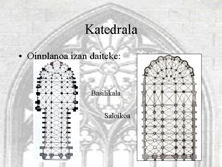 Katedrala • Oinplanoa izan daiteke: Basilikala Saloikoa 