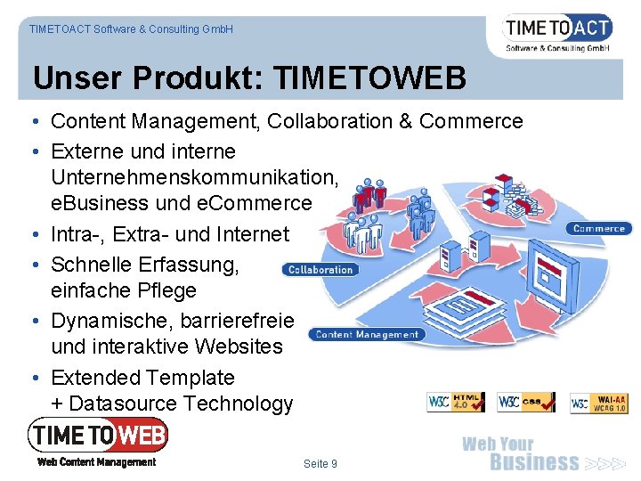 TIMETOACT Software & Consulting Gmb. H Unser Produkt: TIMETOWEB • Content Management, Collaboration &