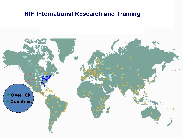 NIH International Research and Training ØOver 100 ØCountries 