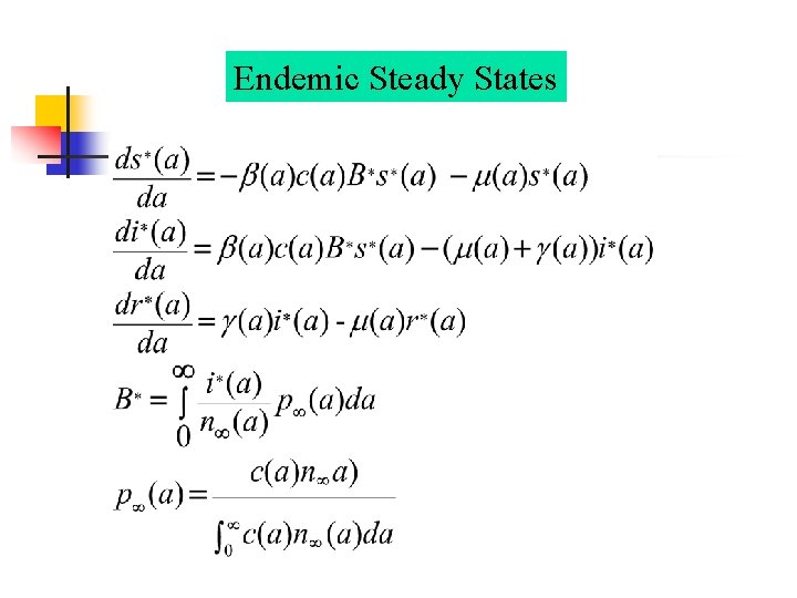 Endemic Steady States 