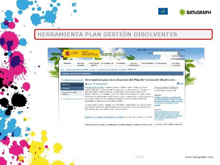 HERRAMIENTA PLAN GESTIÓN DISOLVENTES - 24/38 - www. batsgraph. com 