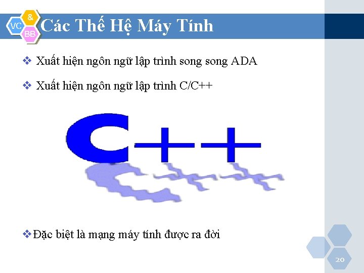 VC & BB Các Thế Hệ Máy Tính v Xuất hiện ngôn ngữ lập